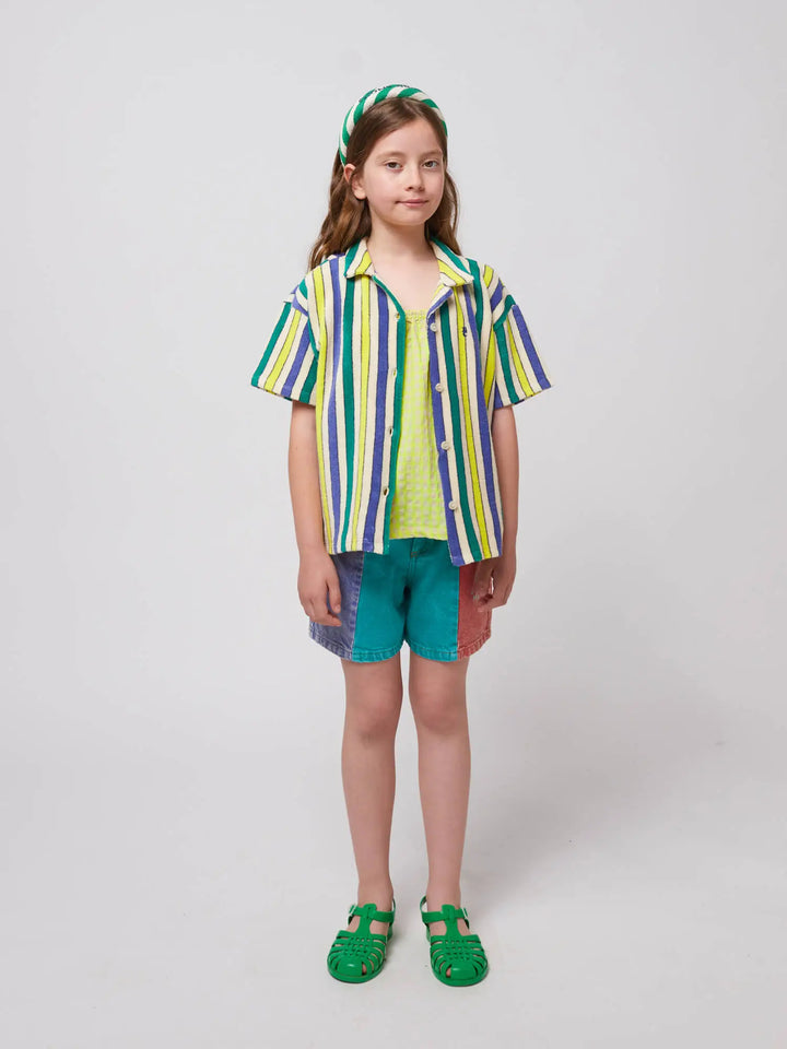 Multicolor Stripes 테리 직물 셔츠