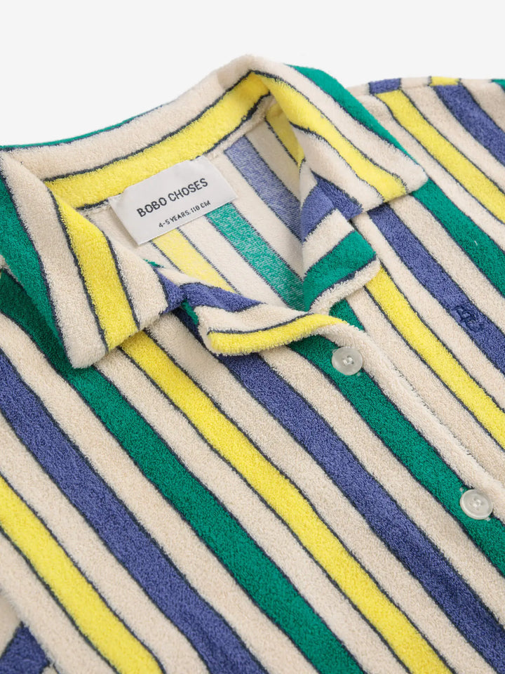 Multicolor Stripes 테리 직물 셔츠