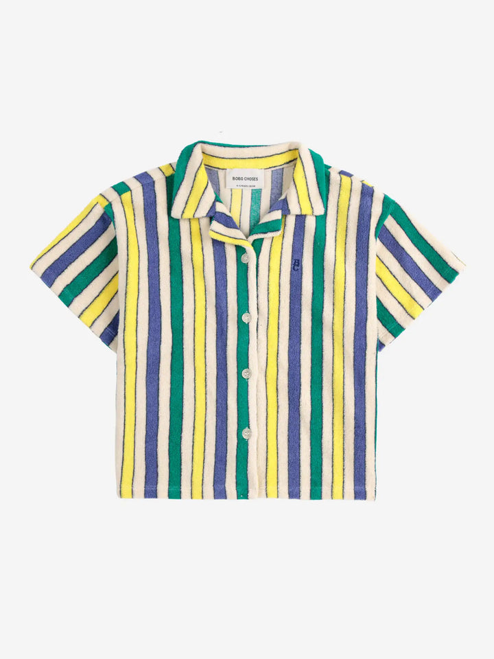 Multicolor Stripes 테리 직물 셔츠