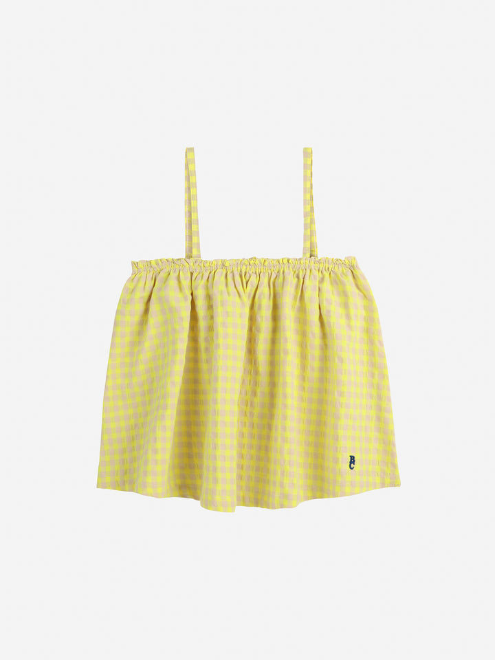 Vichy woven top