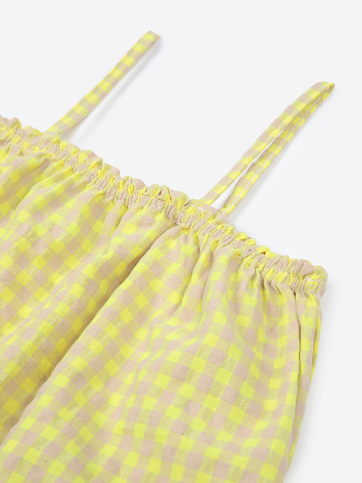 Vichy woven top