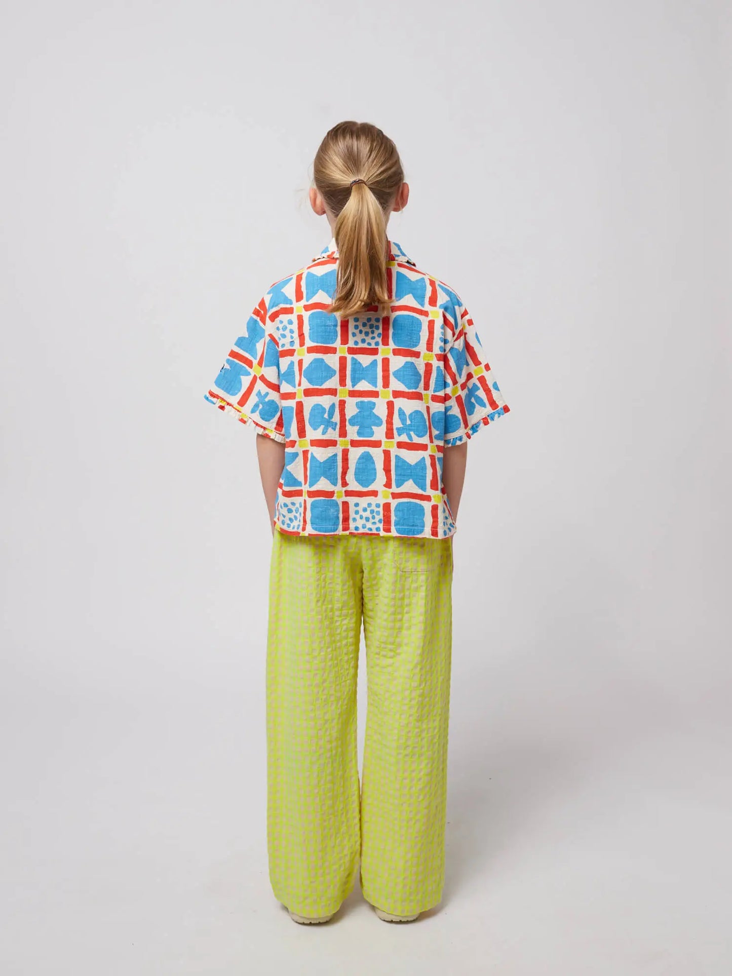 Geometric Game all over woven shirt