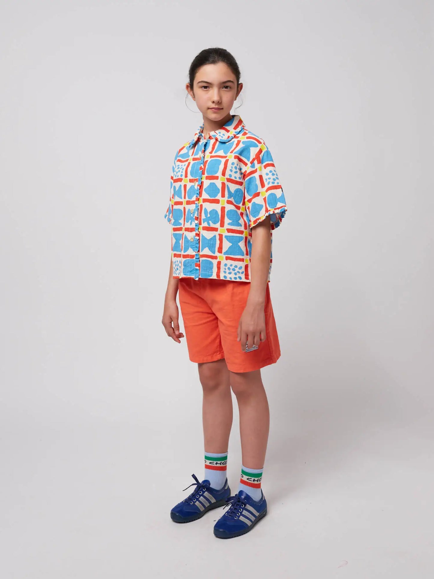 Geometric Game all over woven shirt