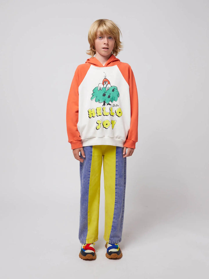Hello Joy ranglan sleeves hoodie