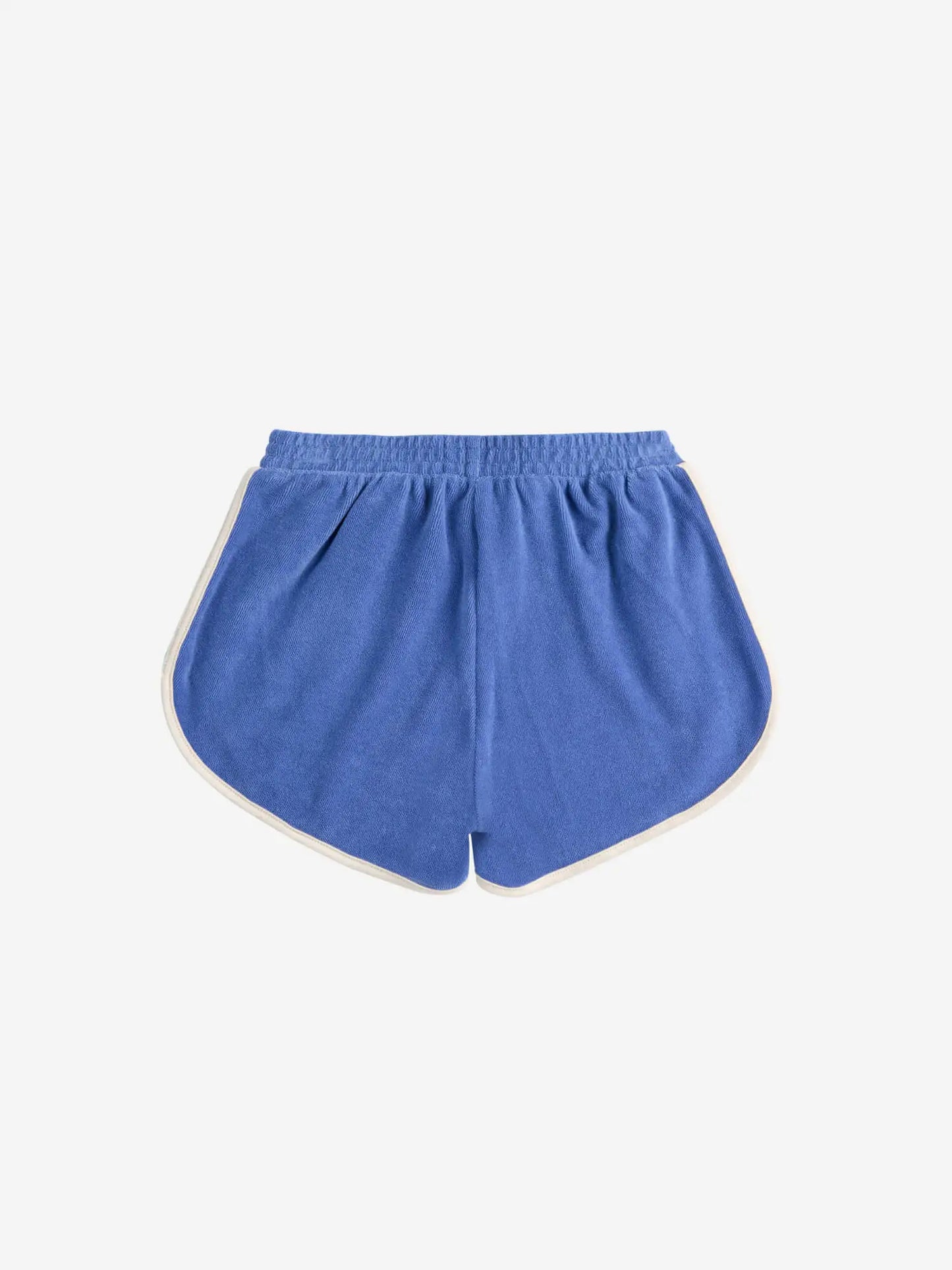 Smiling color block terry cloth shorts