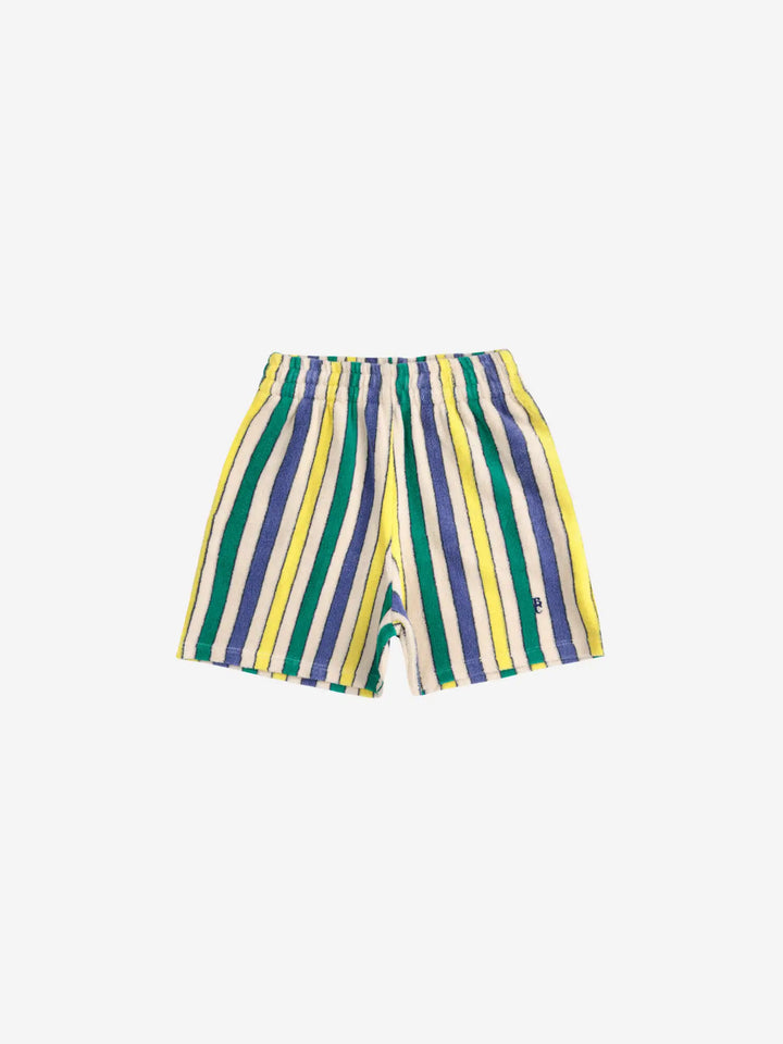 Multicolor Stripes 테리 직물 쇼츠