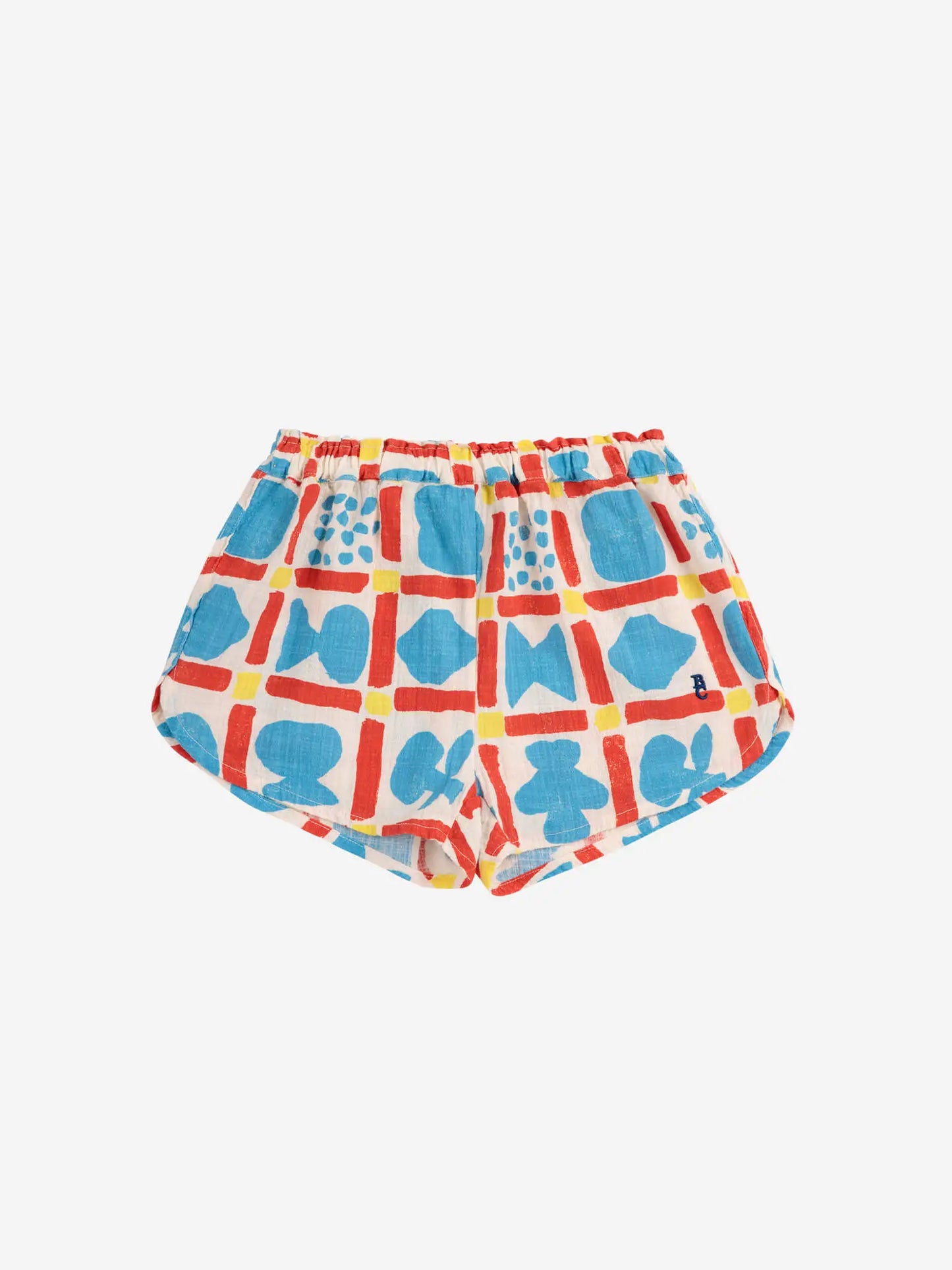 Geometric Game all over woven girl shorts