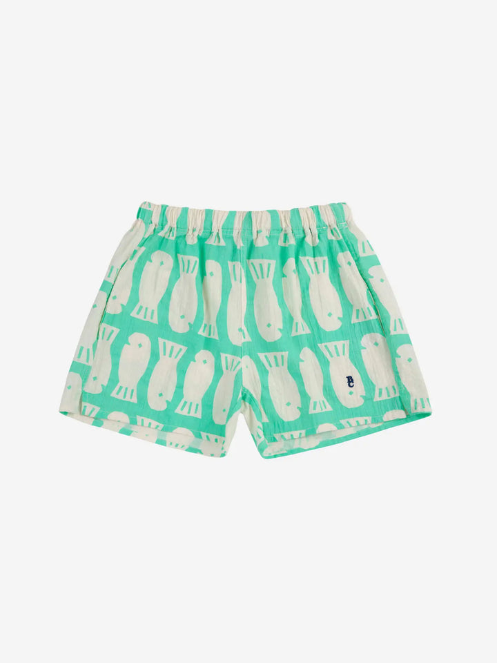 Lucky Fish all over woven shorts