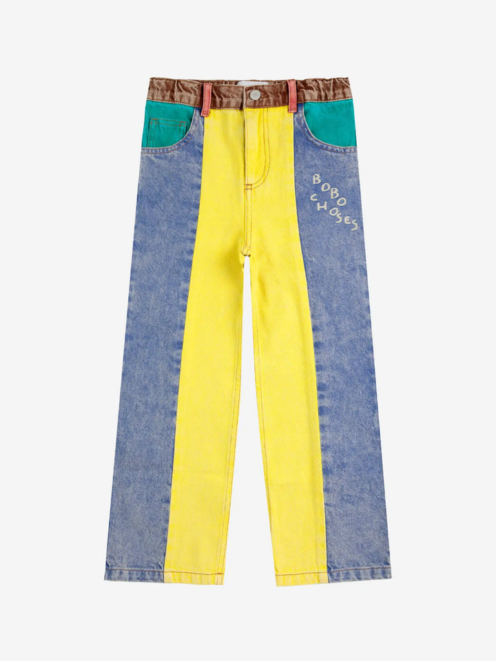 Pantalon jean Color Block