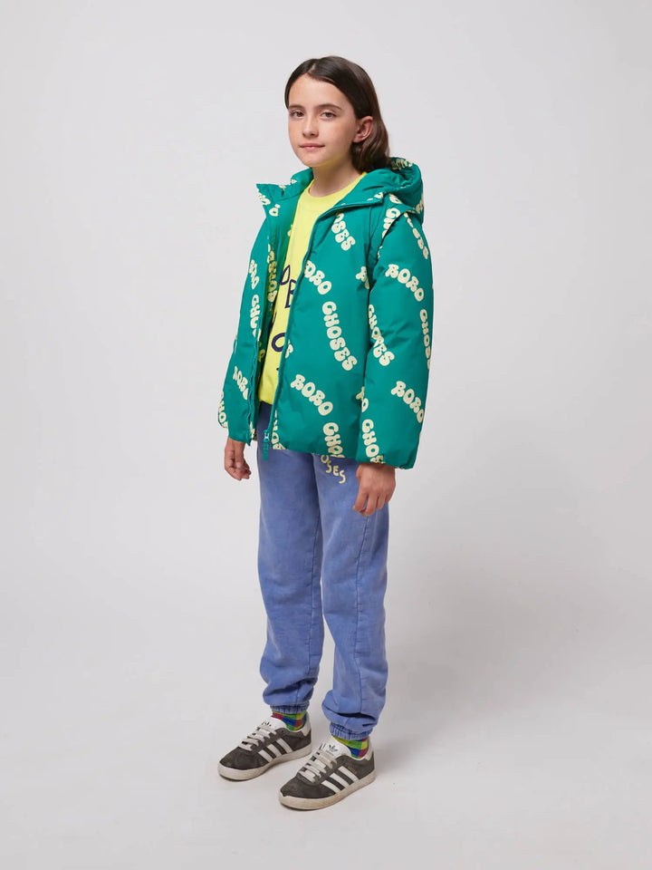 Wavy Bobo Choses all over light padded anorak
