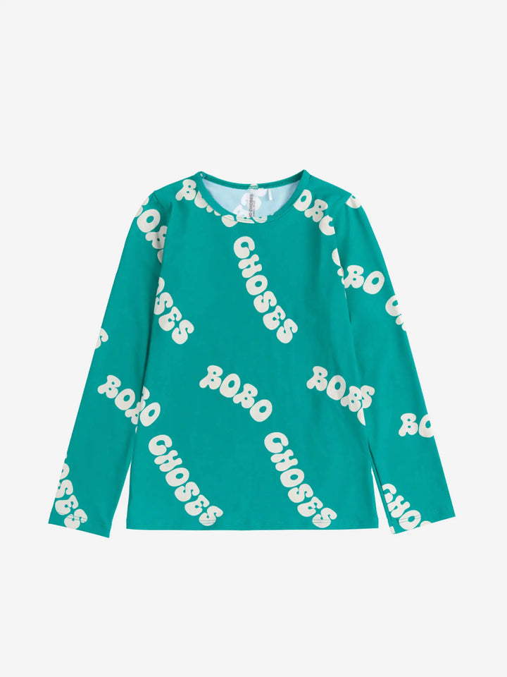 Wavy Bobo Choses 전체 무늬 수영복 티셔츠