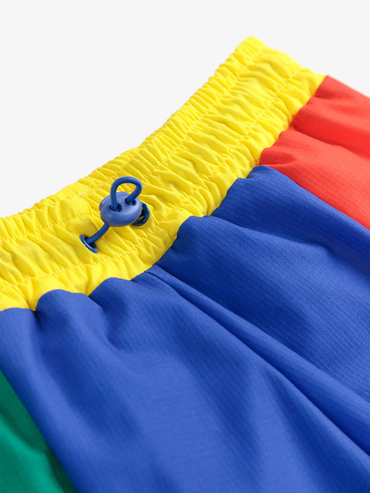 Color block swim board shorts