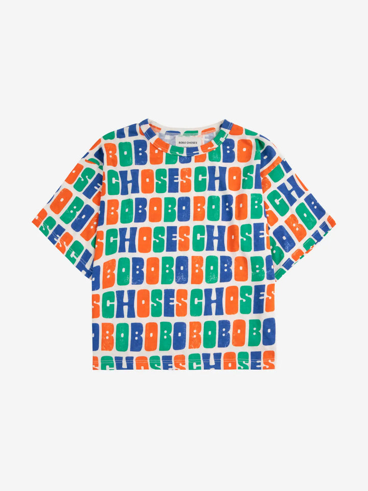 Multicolor Bobo Choses 전체 무늬 티셔츠