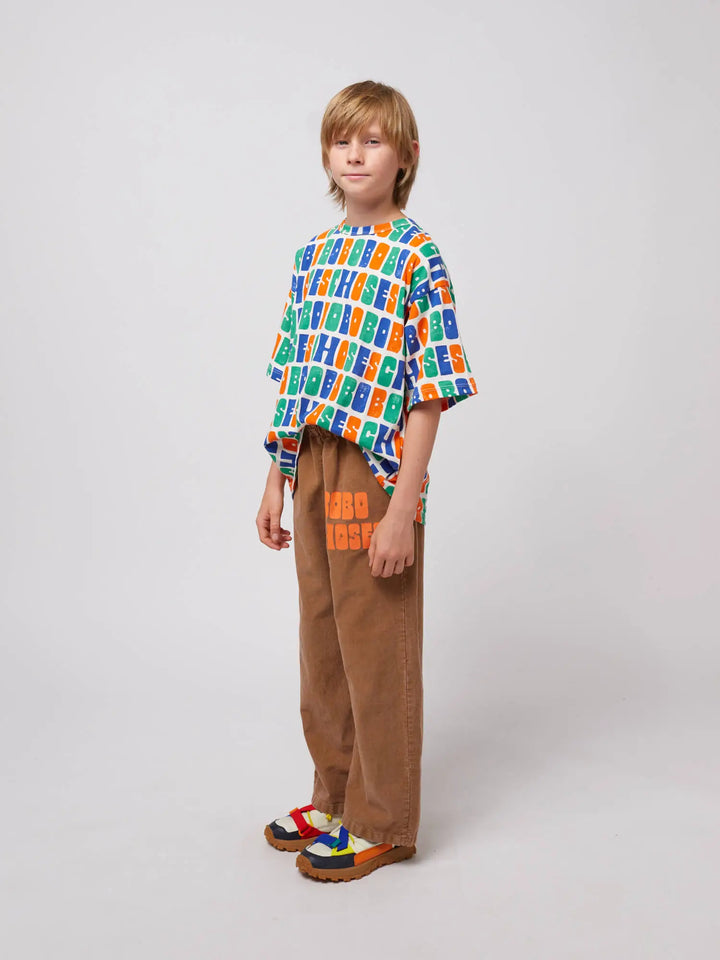 Multicolor Bobo Choses 전체 무늬 티셔츠