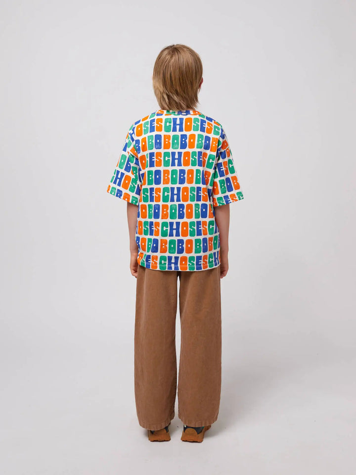 Multicolor Bobo Choses 전체 무늬 티셔츠