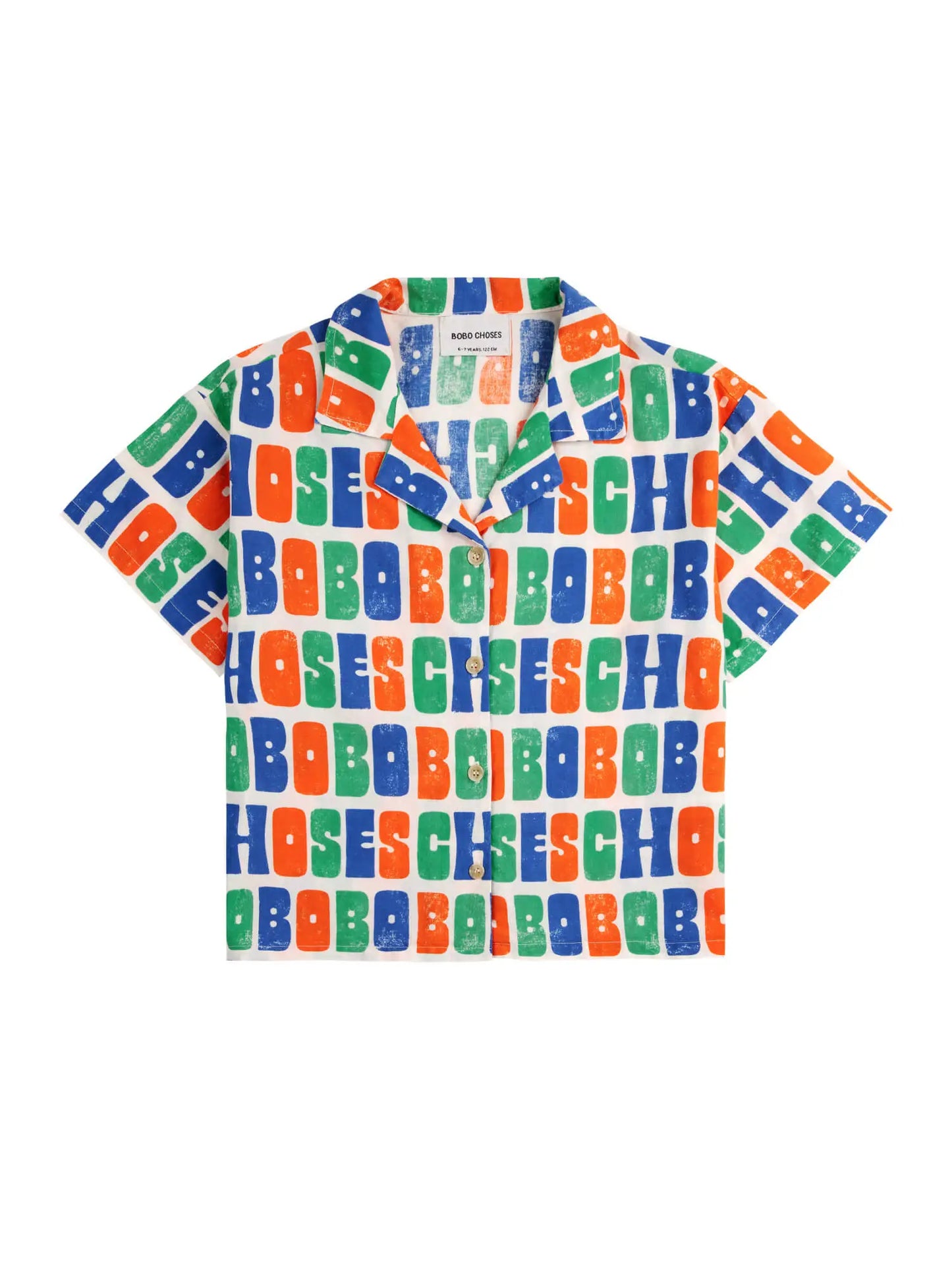 Chemise en toile all-over Multicolor Bobo Choses