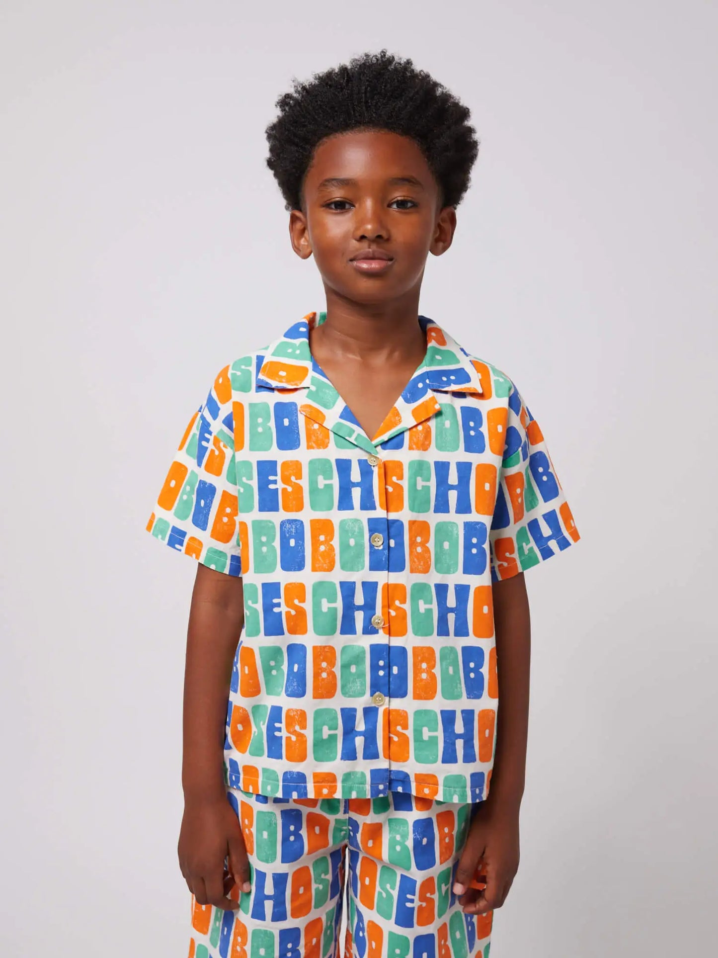 Chemise en toile all-over Multicolor Bobo Choses