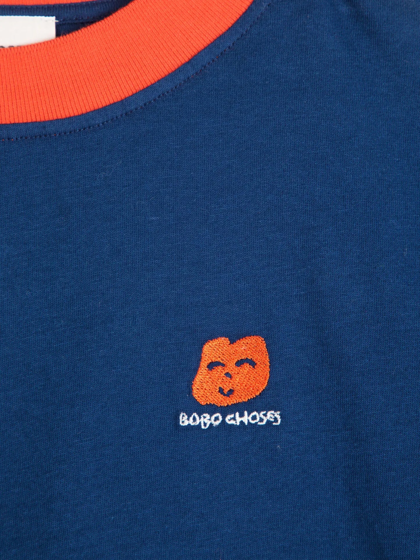 Logo embroidery color block T-shirt