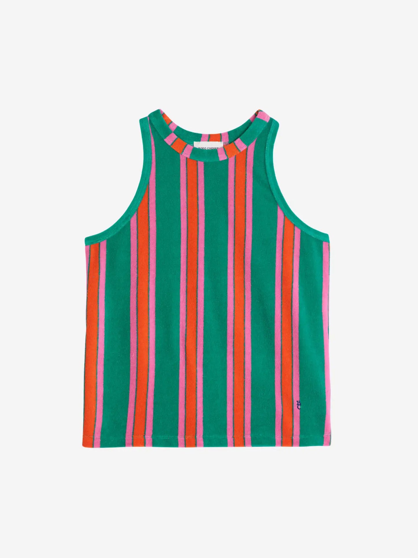 Frottee-Trägertop Multicolor Stripes