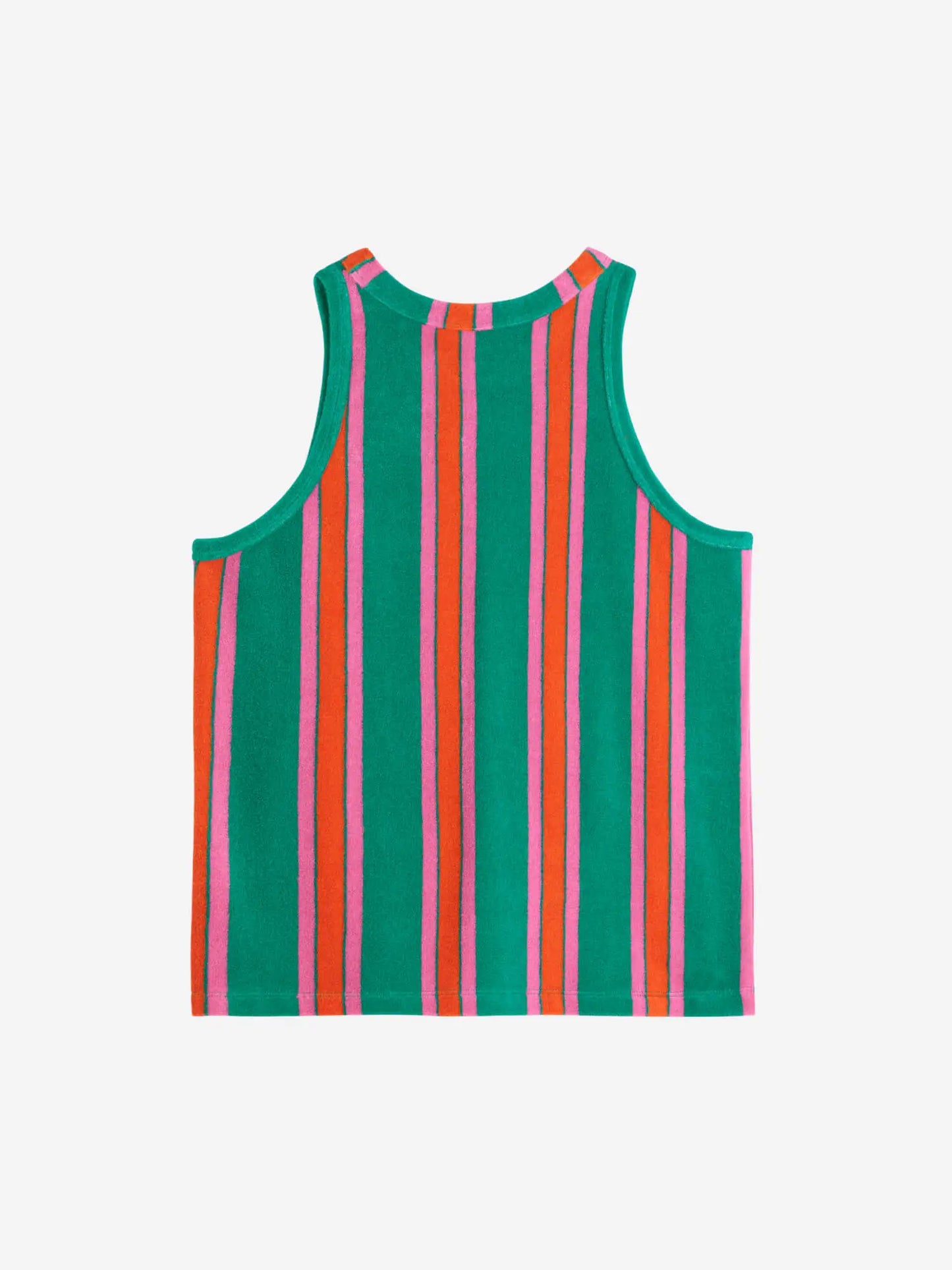 Multicolor Stripes terry tank top