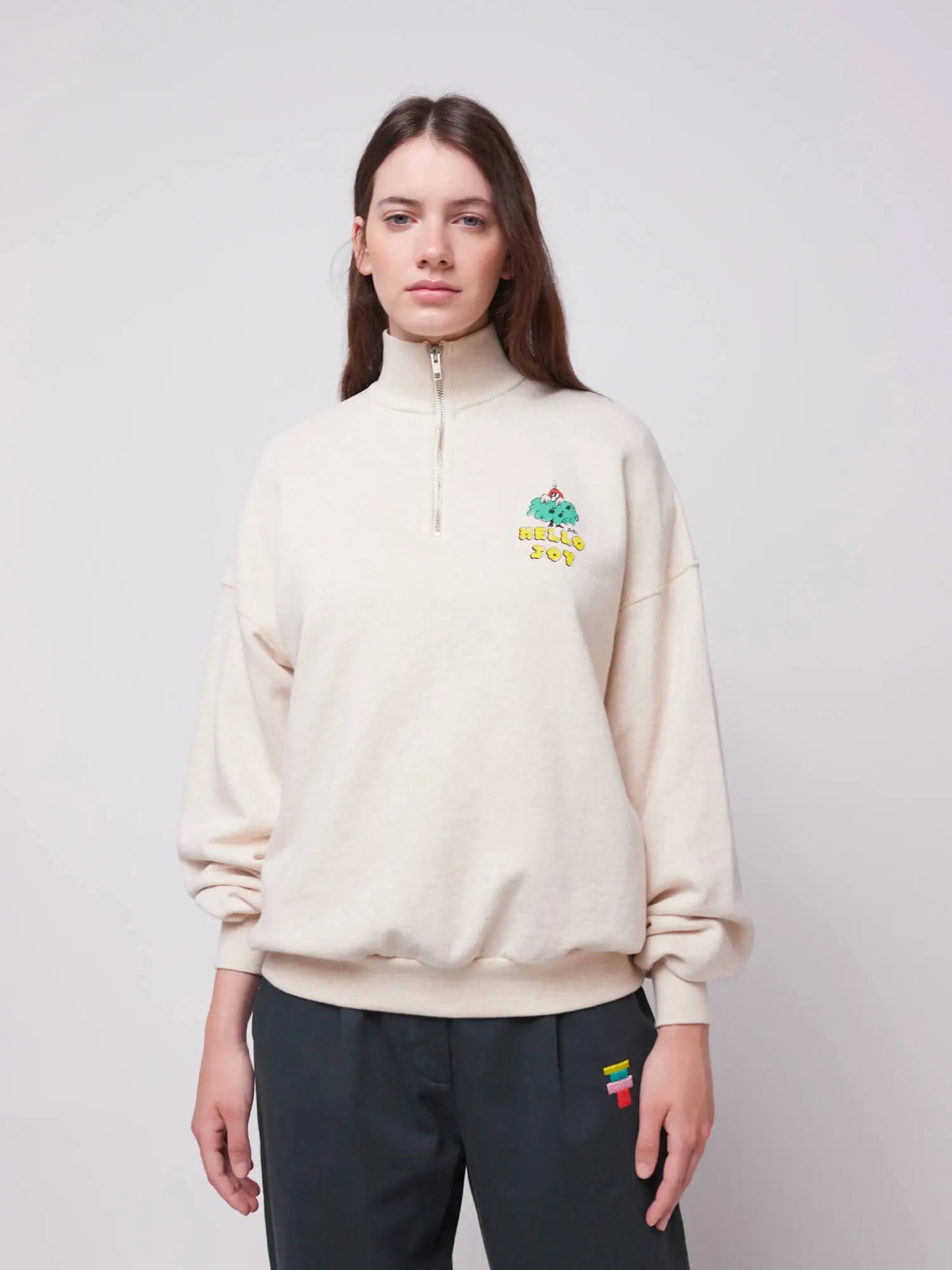 Sweatshirt Logo Reißverschluss Relaxed Fit