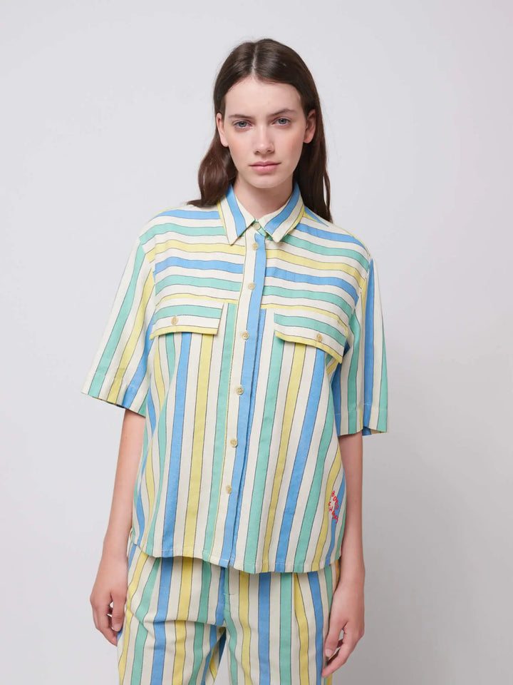 Multicolor stripes relaxed shirt