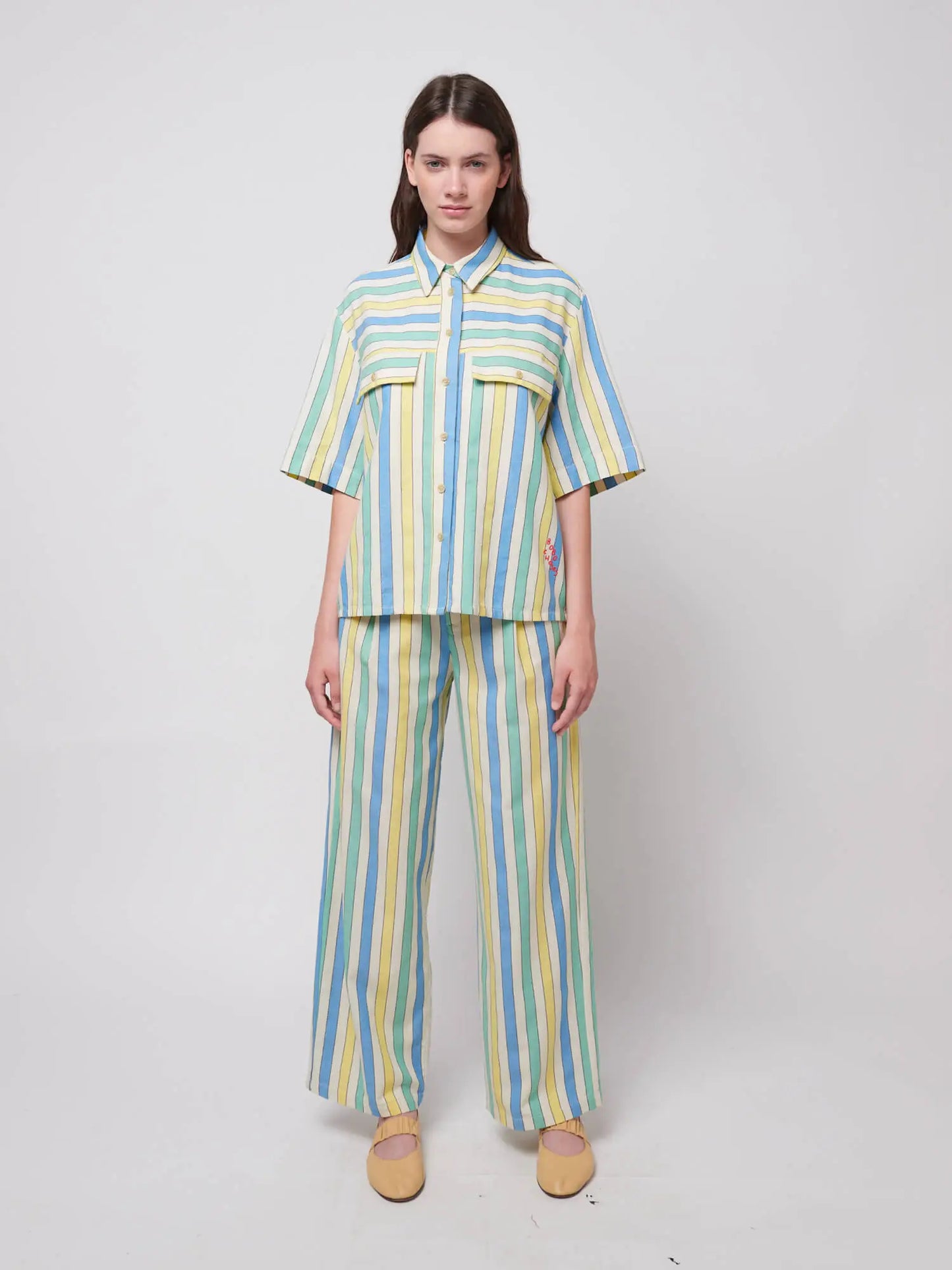 Multicolor stripes relaxed shirt