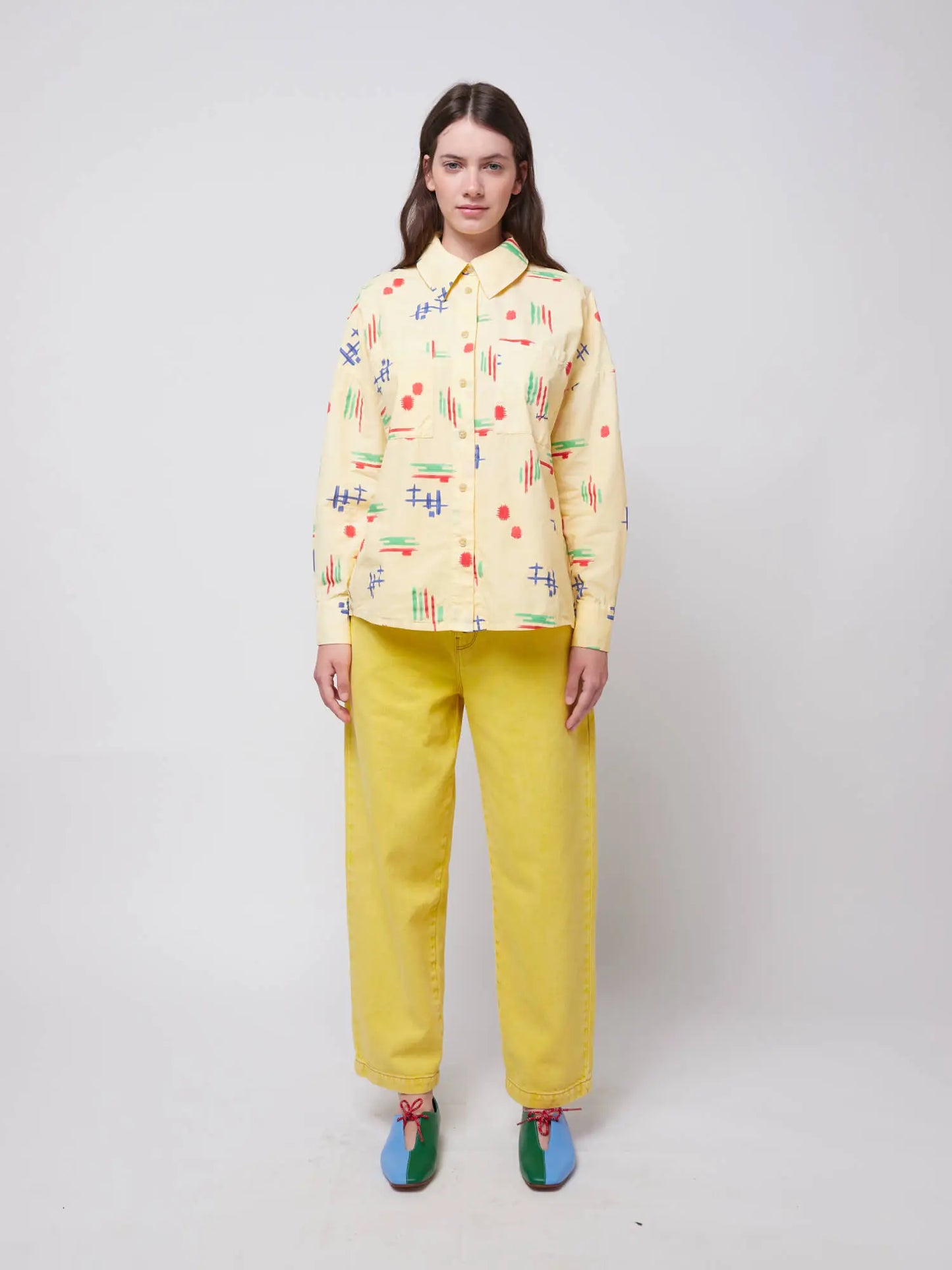 Multicolor print relaxed shirt