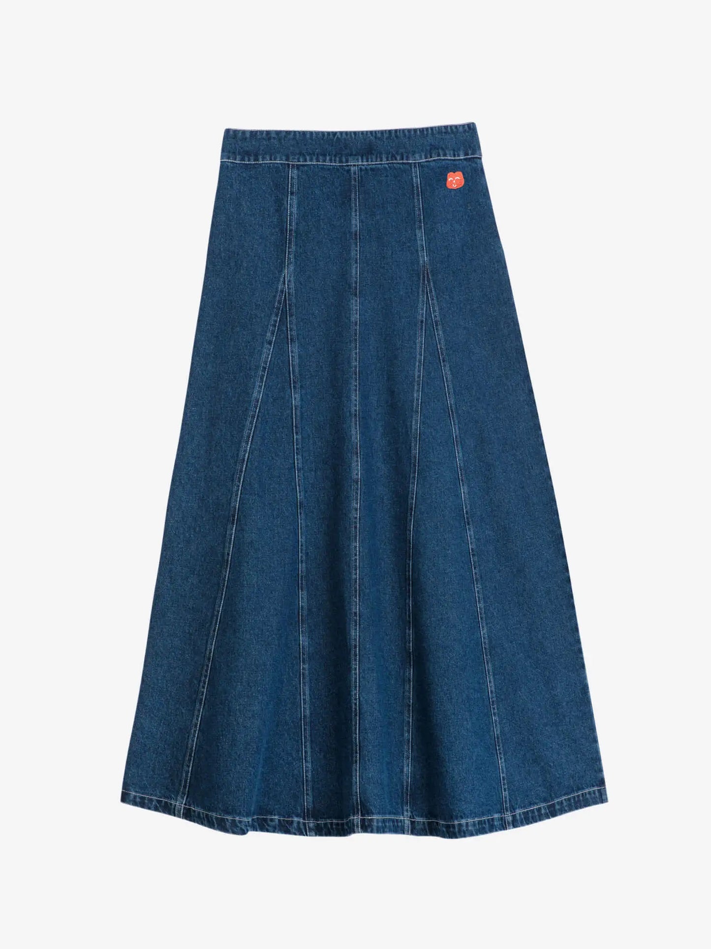 Denim flared skirt