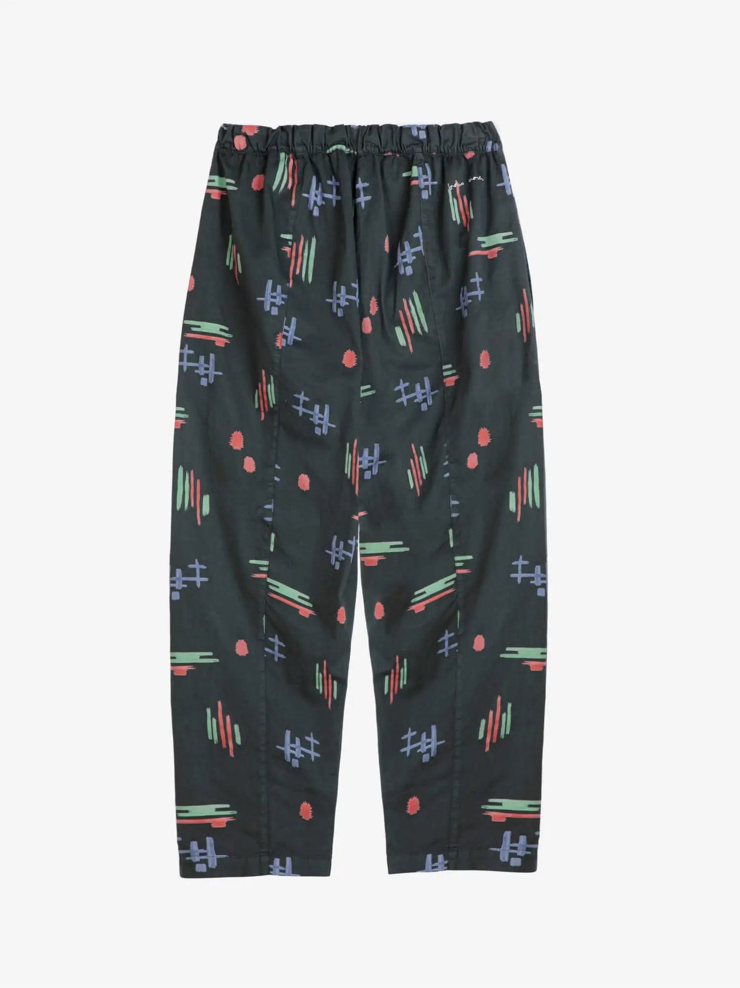 Multicolor artwork print cocoon pants