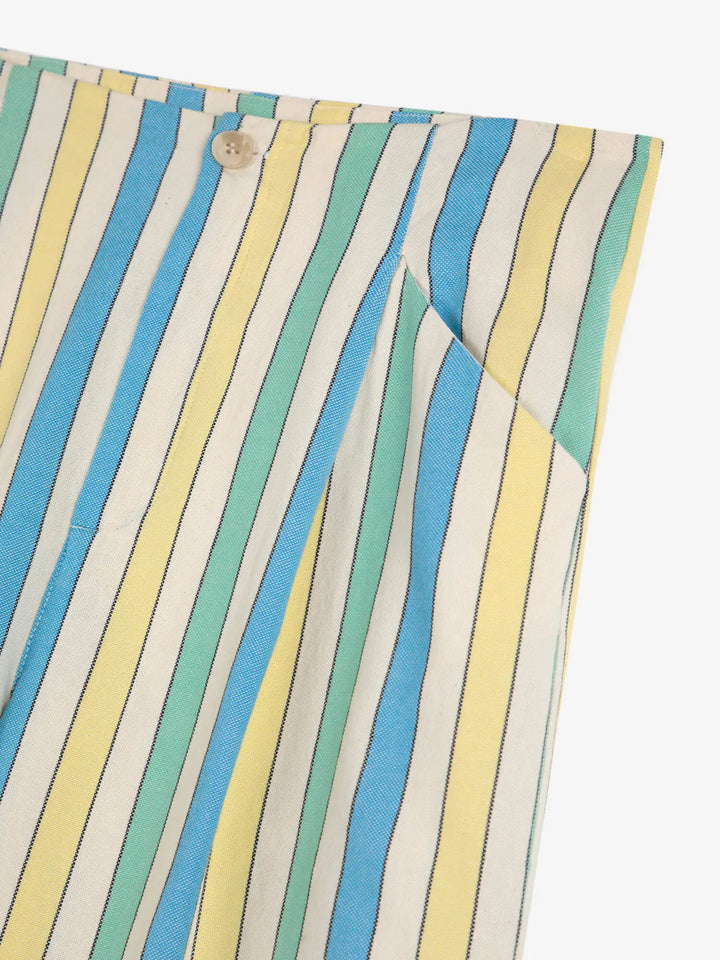 Pantalón plisado Multicolor Stripes