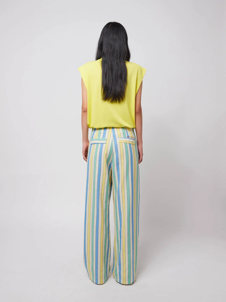 Pantalón plisado Multicolor Stripes