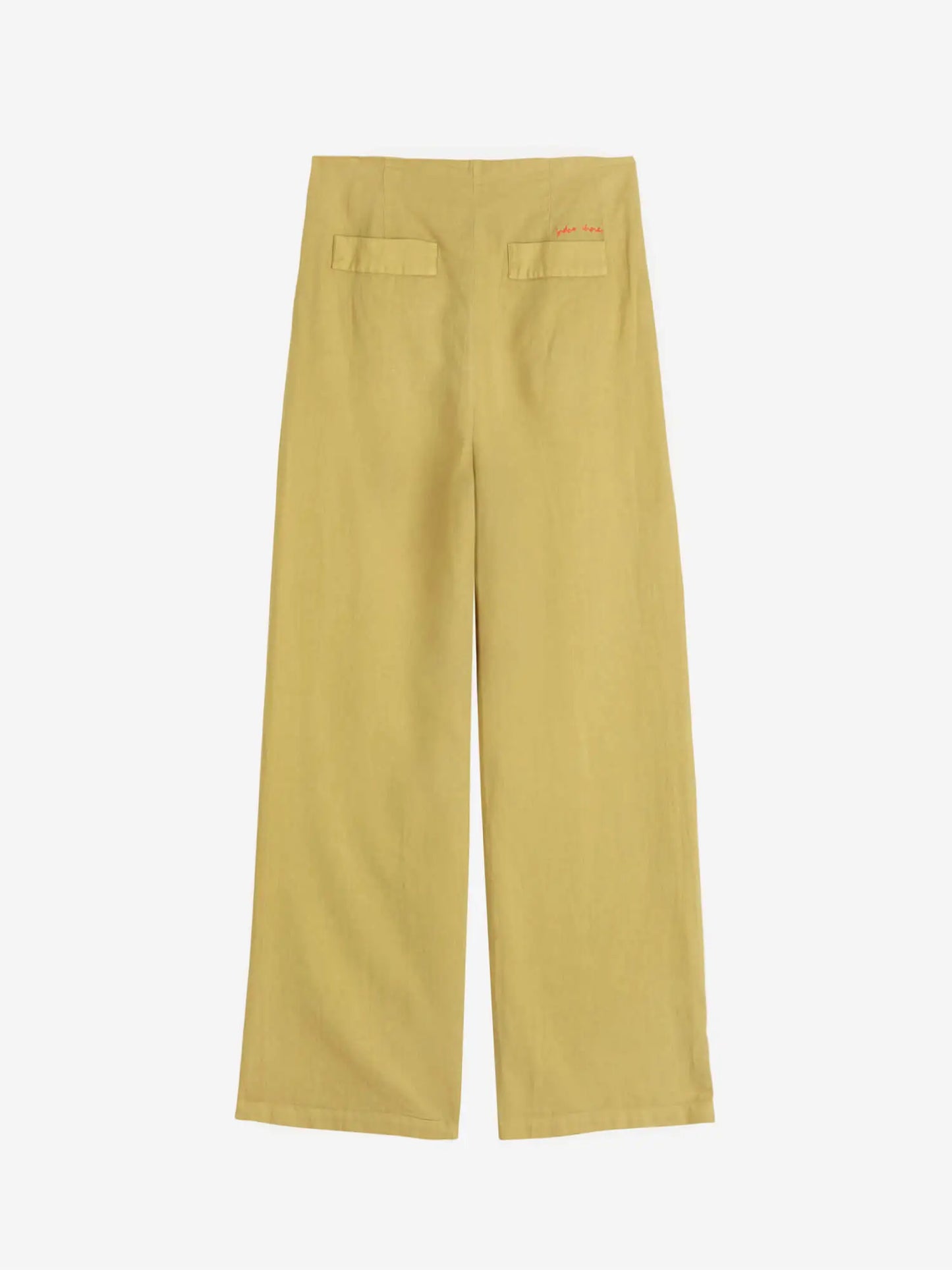 Linen blend pleated trousers