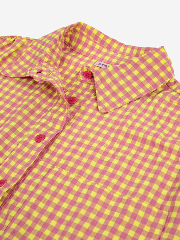 Vichy shirt dress