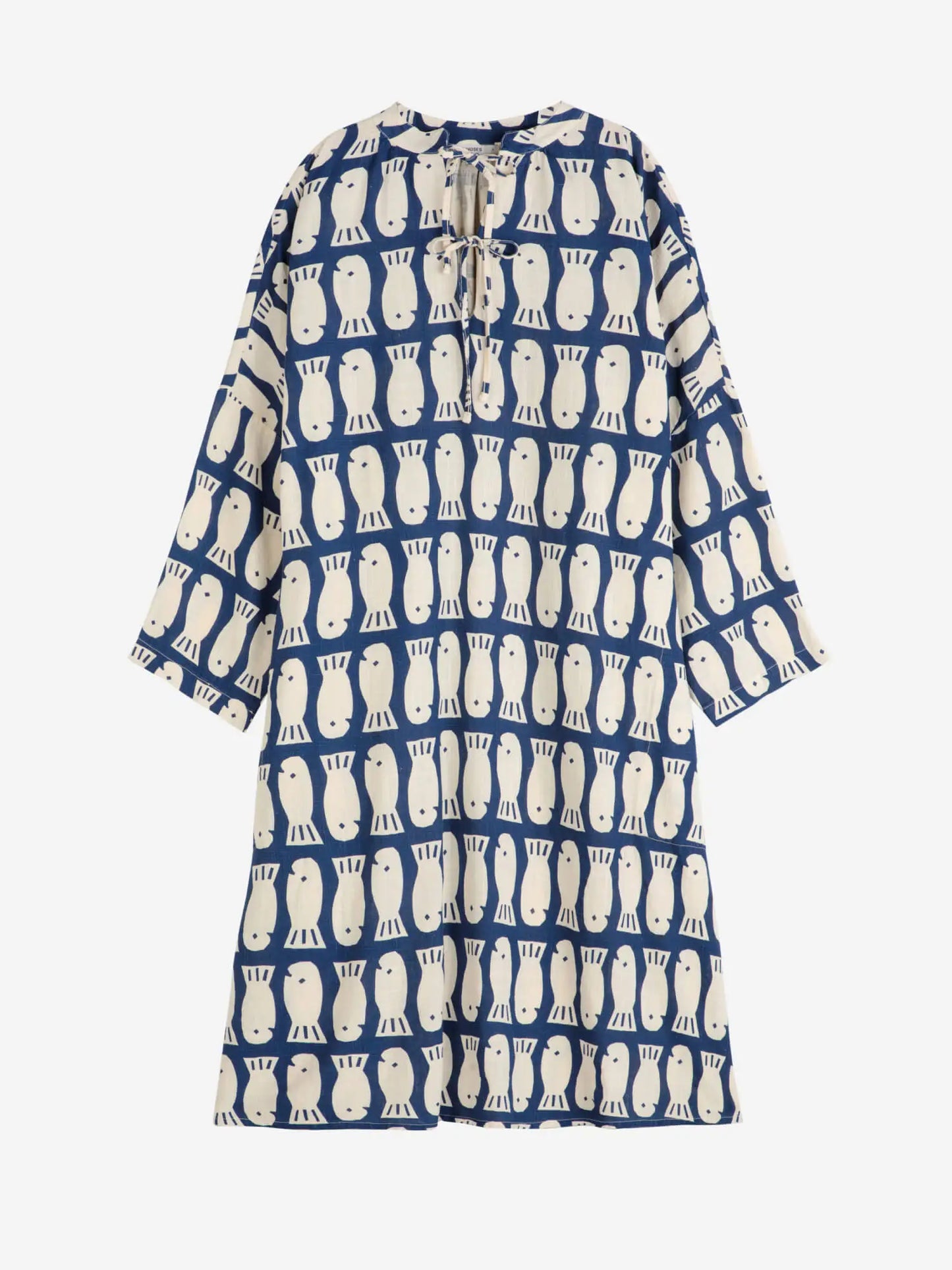 Lucky Fish print viscose tunic dress