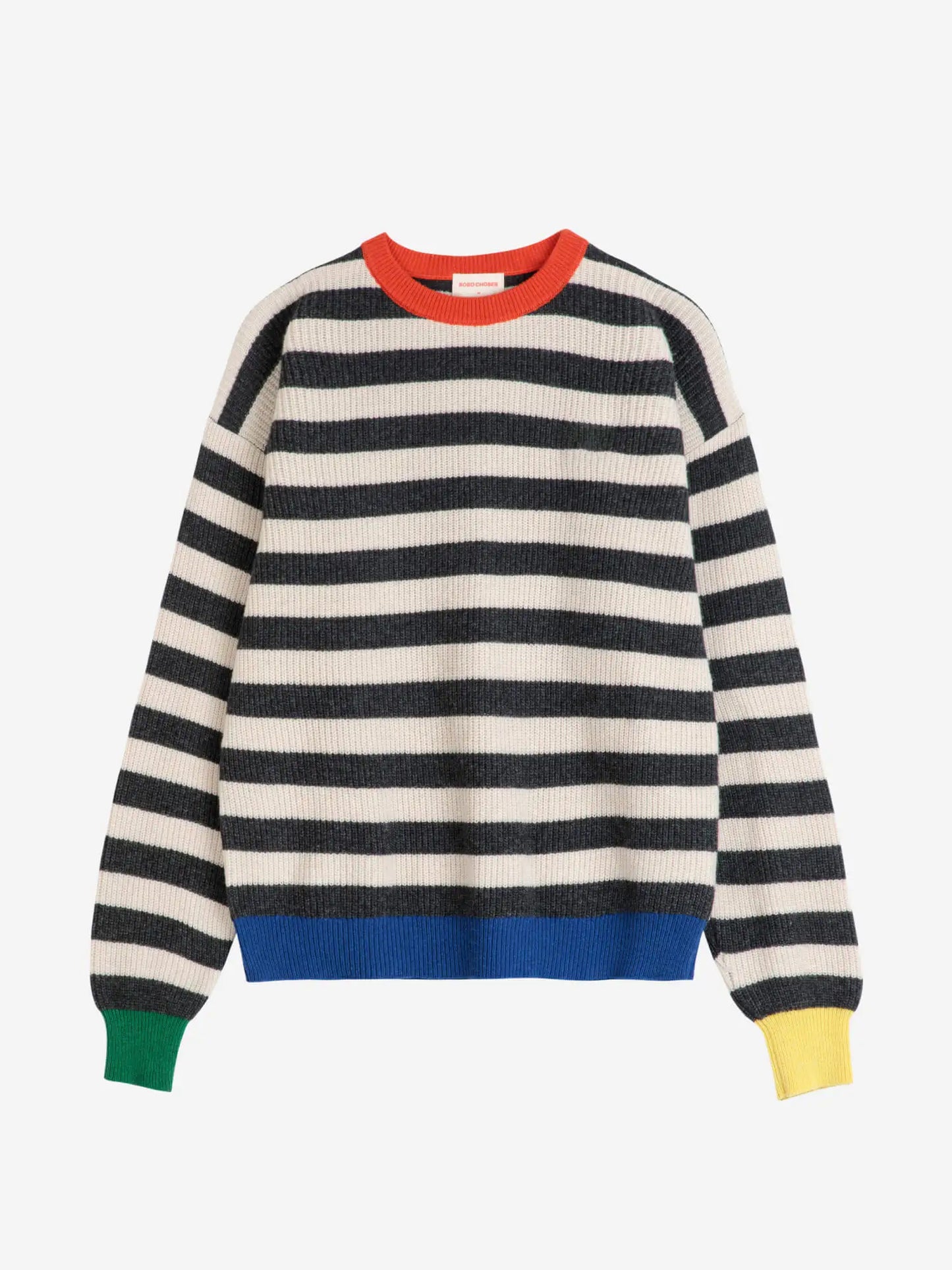 Striped wool blended jumper