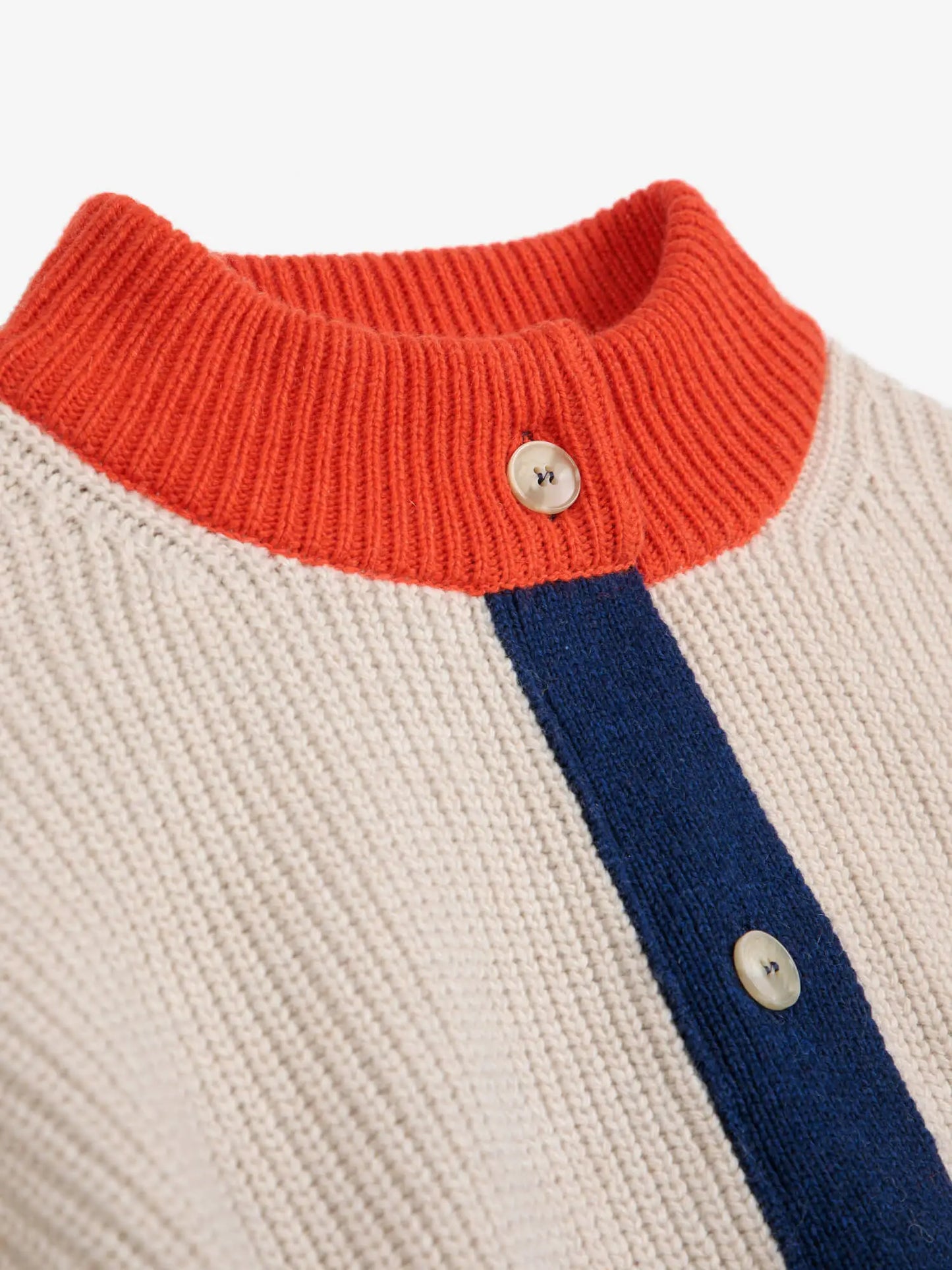 Color block texture cardigan