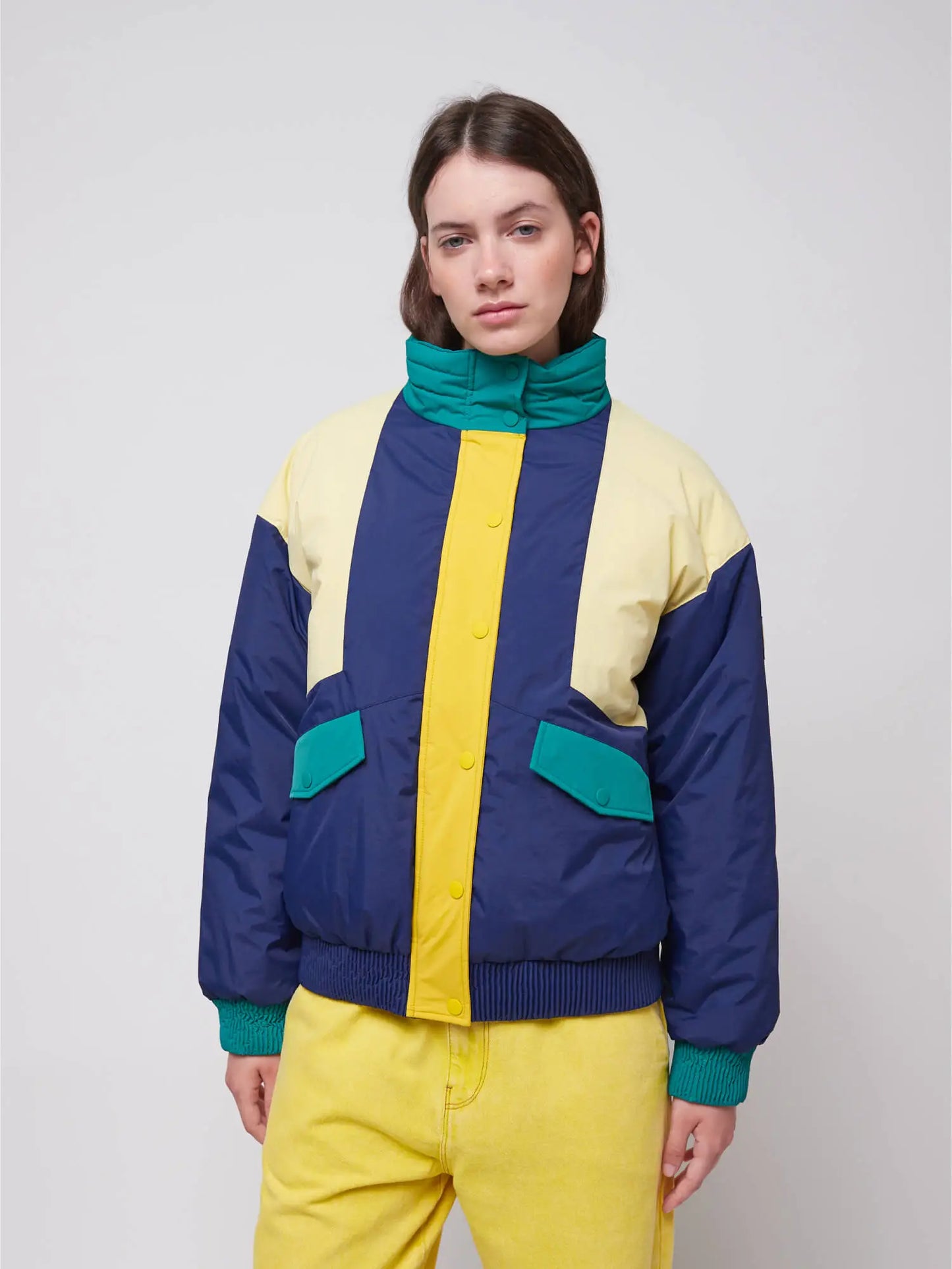 Color block padded jacket