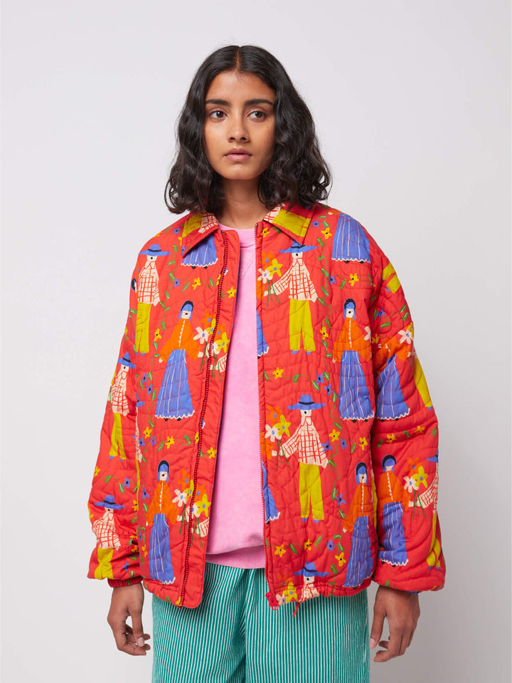 Couples print quilted jacket