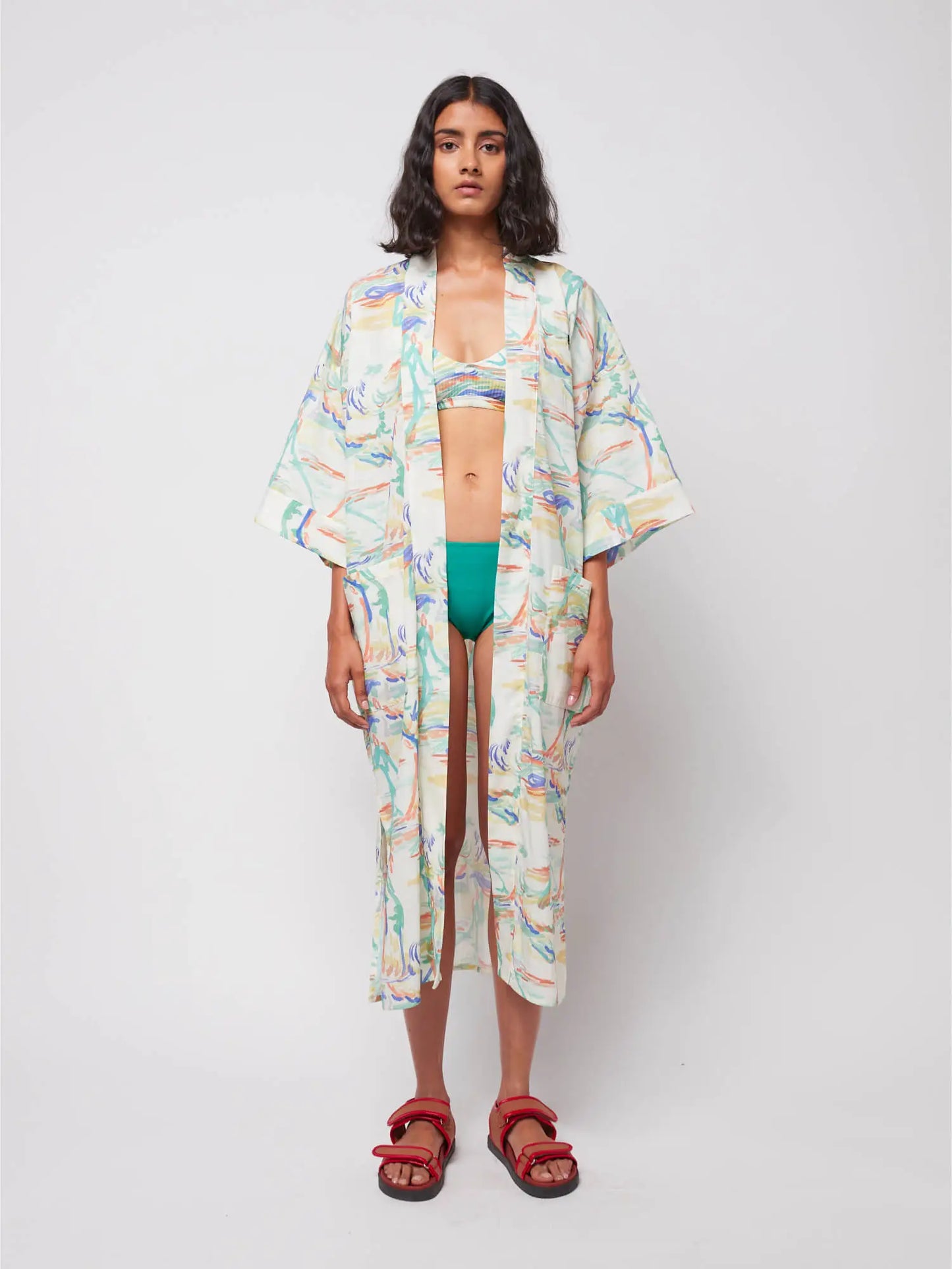 Kimono print Spring landscape