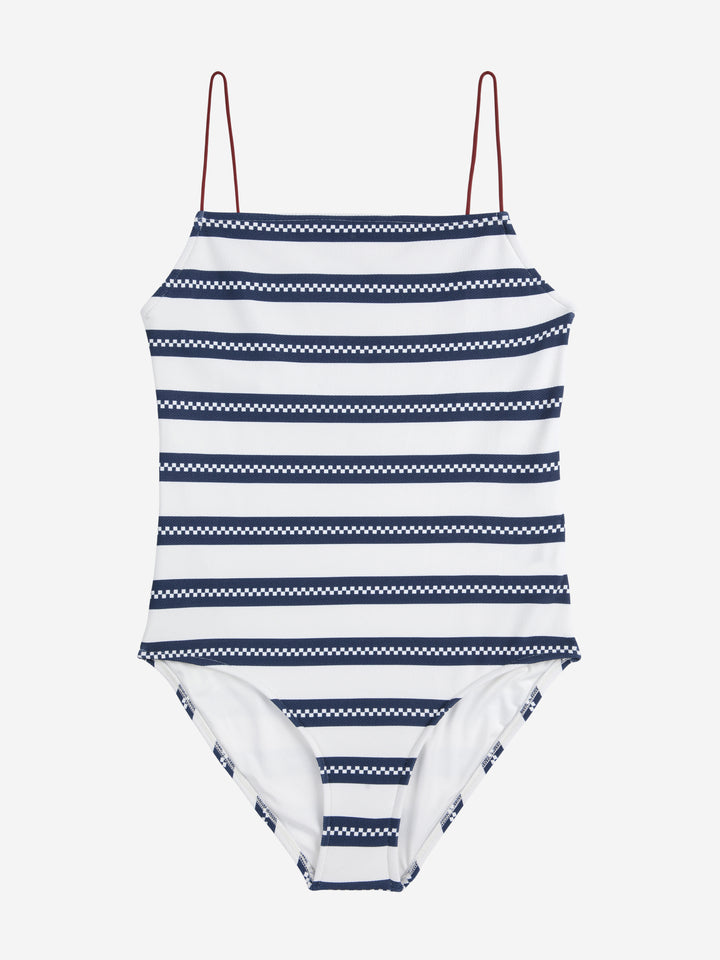 Stripes texture swimsuit