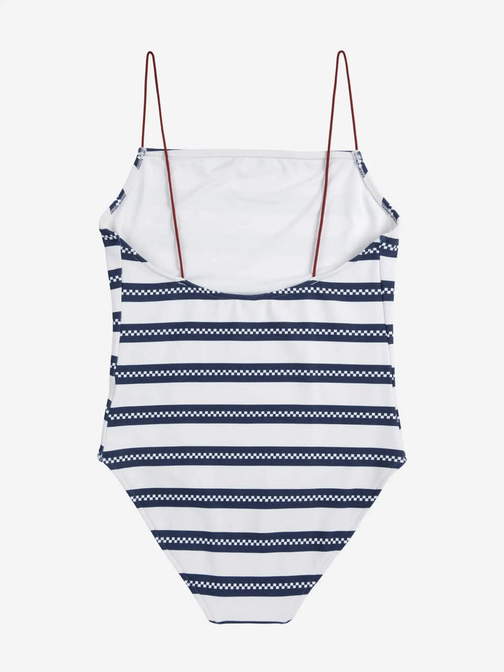 Stripes texture swimsuit