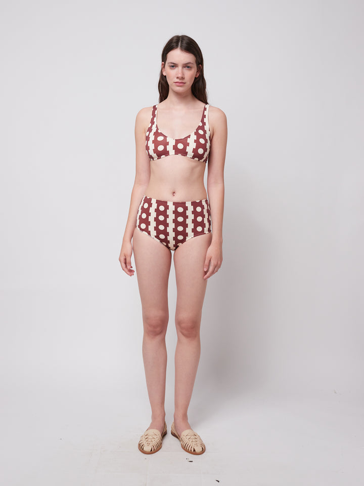 Geometric print bikini bottom
