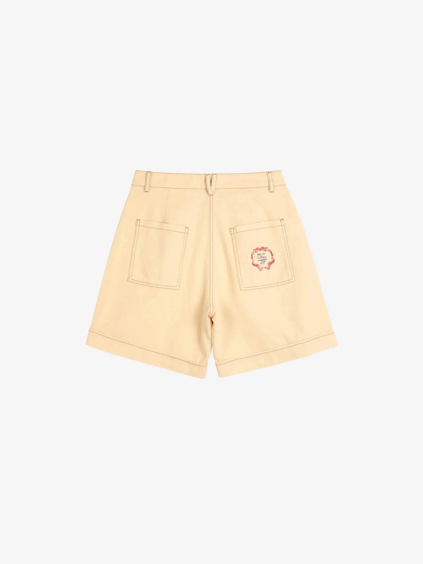 Falten-Bermudas aus Twill