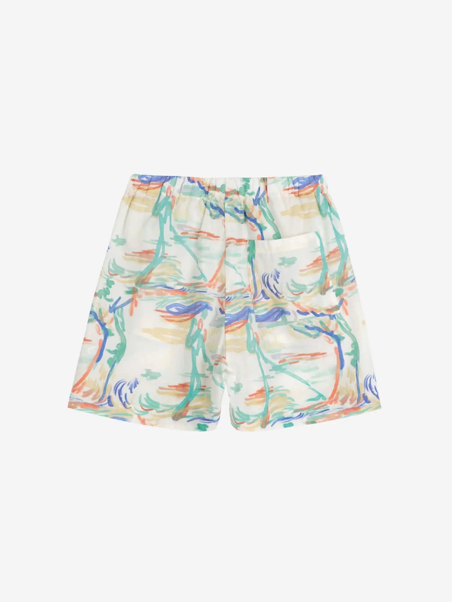 Landscape print lyocell shorts