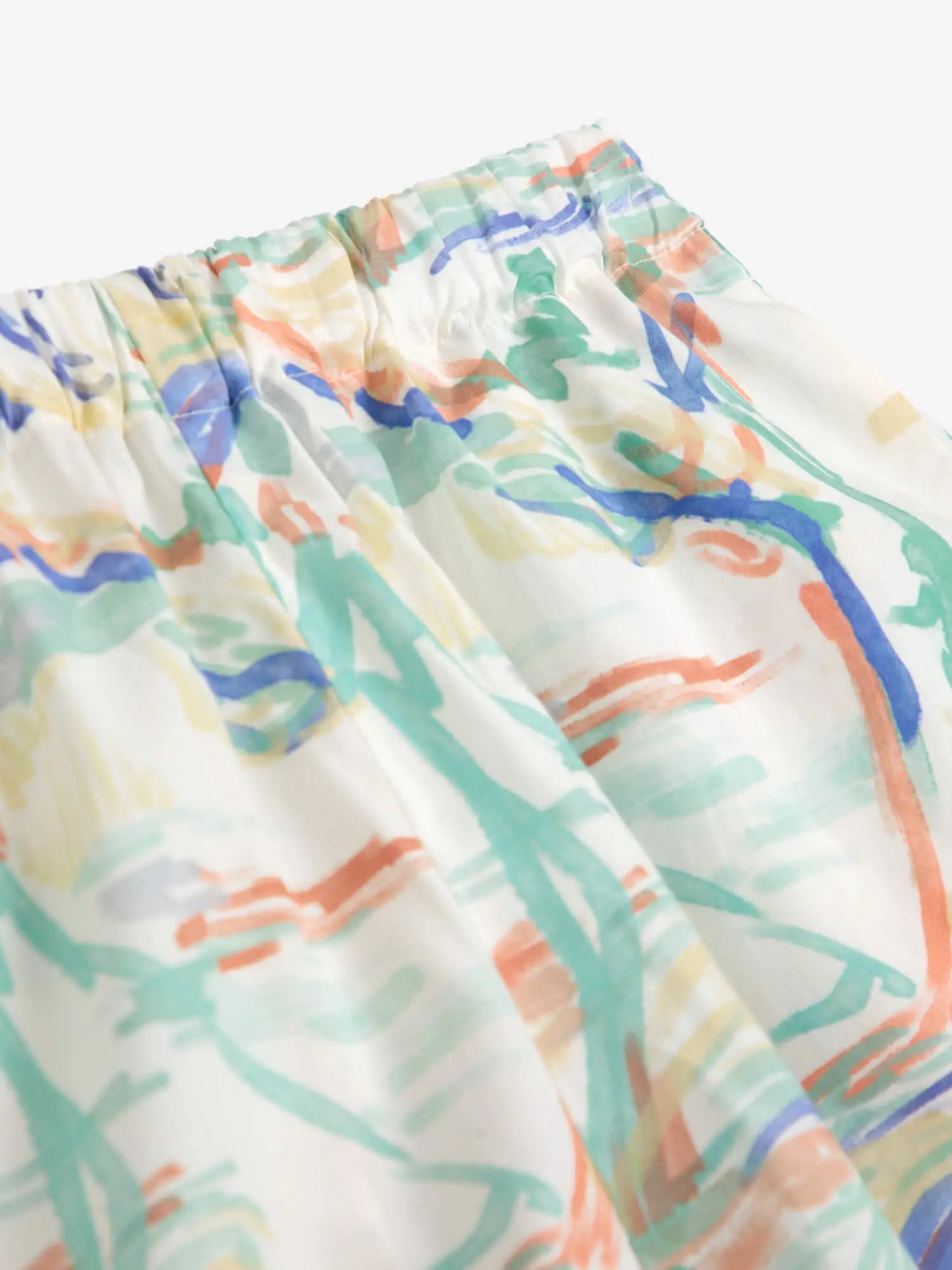 Landscape print lyocell shorts