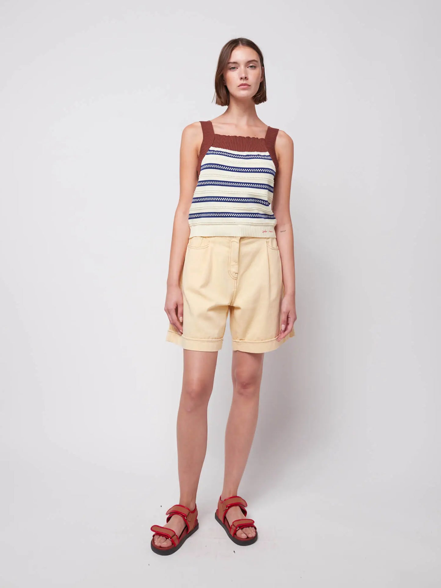 Stripes knitted tank top