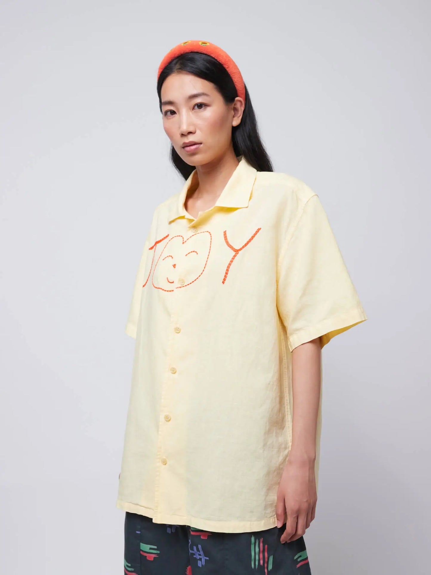 Joy embroidery unisex shirt