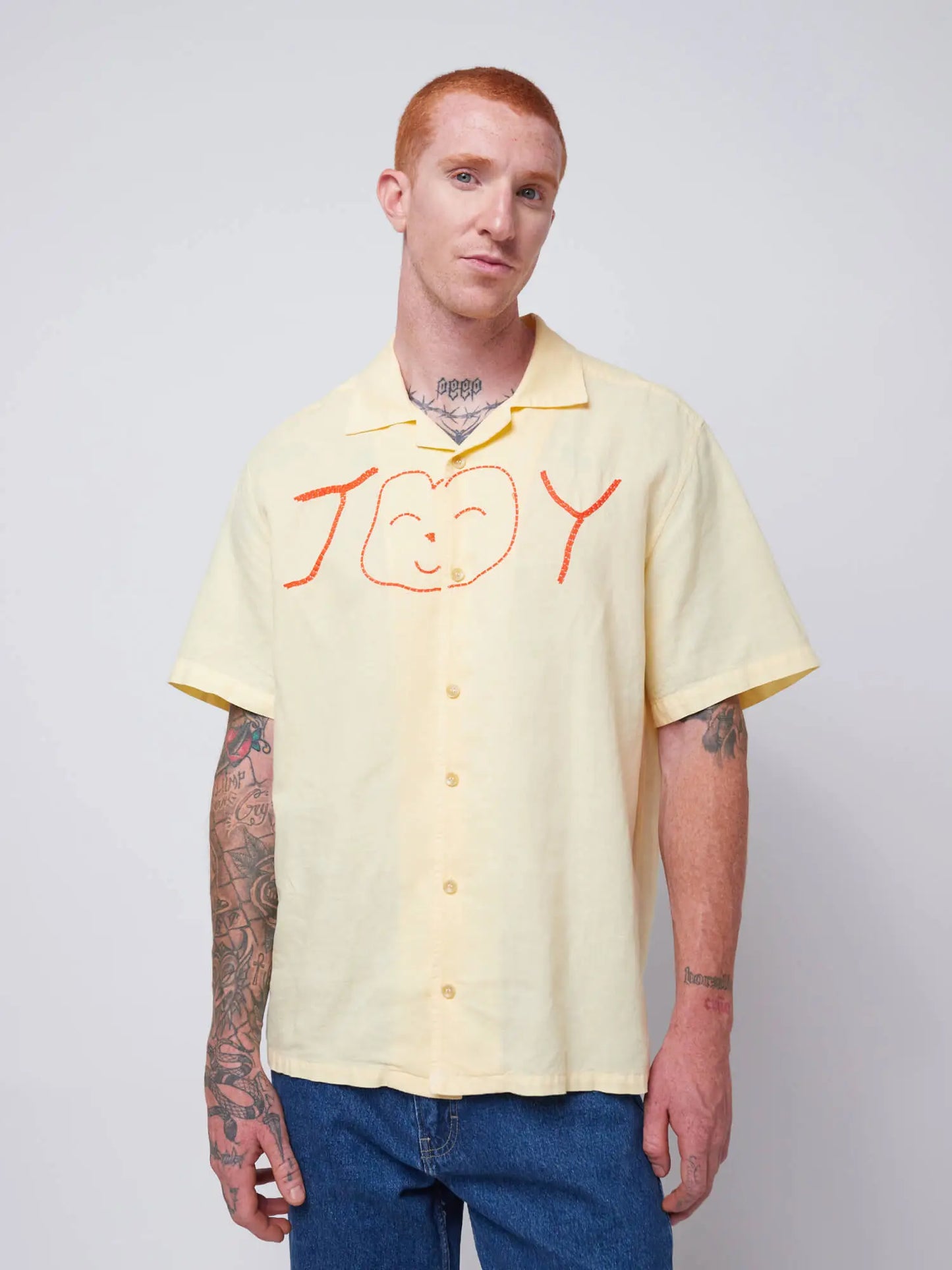 Joy embroidery unisex shirt