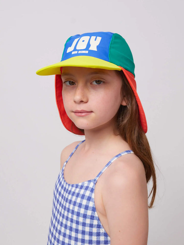 Joy color block swim cap